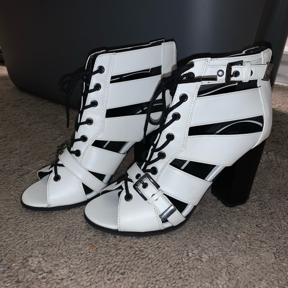 White Guess Heels